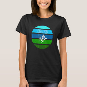 T-shirt Aquariophile récif papillon à bandes de cuivre mar