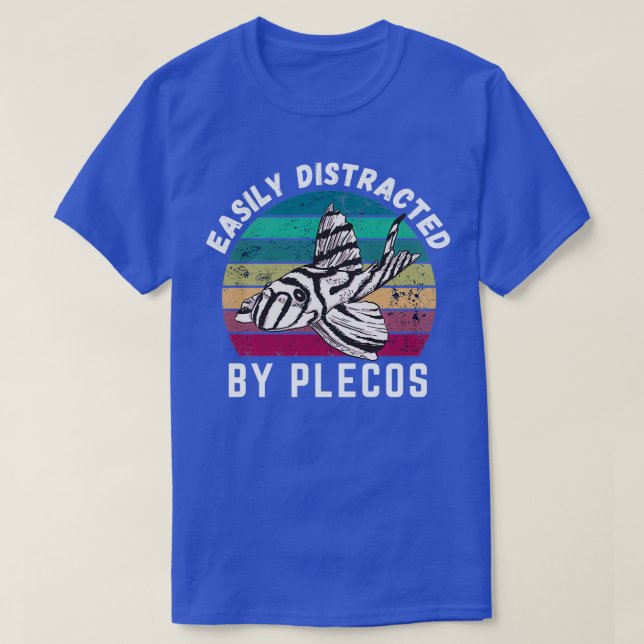 T-shirt Aquarium Aquarist L46 Hypancistrus zebra Zebra ple (Design devant)