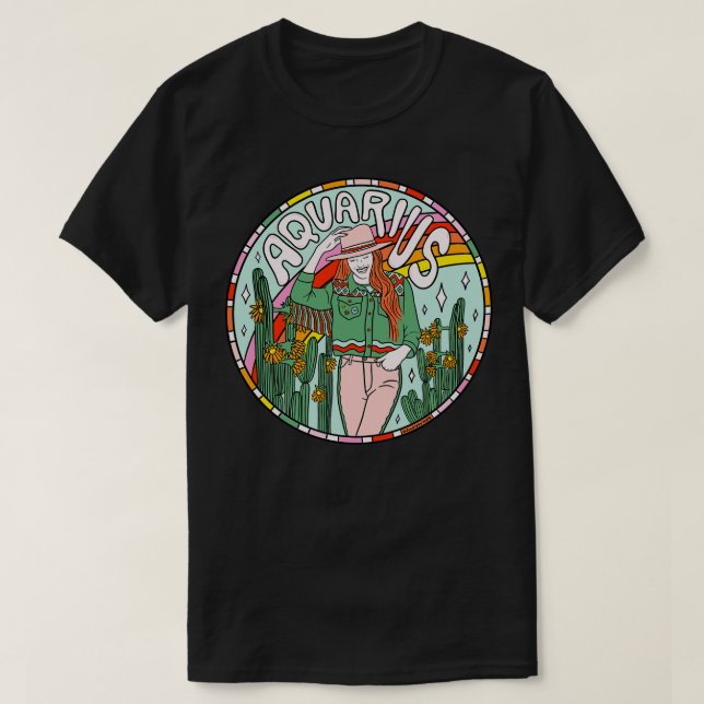 T-shirt Aquarius Cowgirl (Design devant)