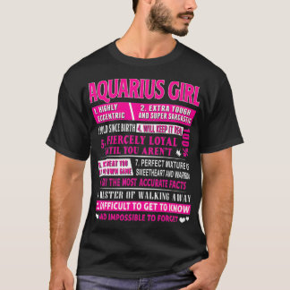 T-shirt Aquarius Girl Funny Aquarius Anniversaire