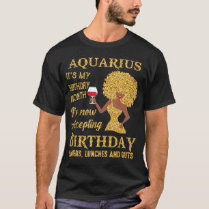 T-shirt Aquarius Imanuscrits Mon Anniversaire Mois Iâ€™m M