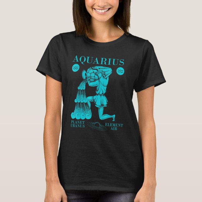T-shirt Aquarius Planet Uranus Element Air (Devant)
