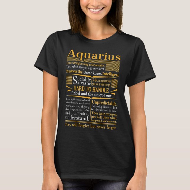 T-shirt Aquarius, T-shirt Aquarius pour l'annivers (Devant)