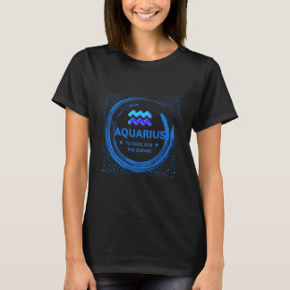 T-shirt Aquarius Trop Cool Pour Le Zodiaque