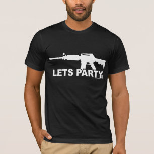 T-shirt AR15 blanc laisse la partie