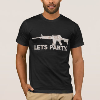 T-shirt AR15 laisse le blanc sale de partie