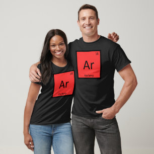 T-shirt Ar - Chimie du sport de tir à l'arc Tableau périod