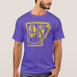 T-shirt AR Eyes Arkansas Grunge Souriant visage Jaune
