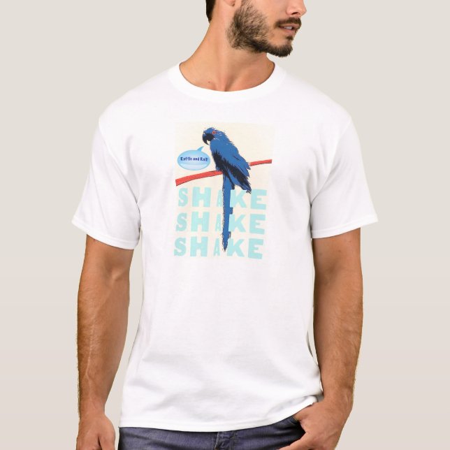 T-shirt Ara de hochet et de petit pain de secousse (Devant)