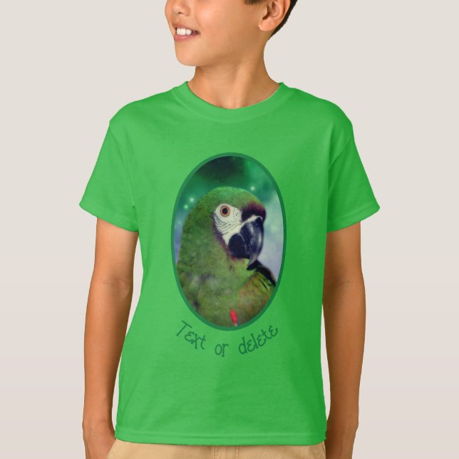 T-shirt Ara sévère perroquet gros plan personnalisé (Devant)