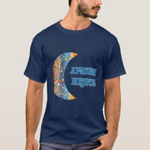 T-shirt Arabe Nights Crescent Moon Star Design