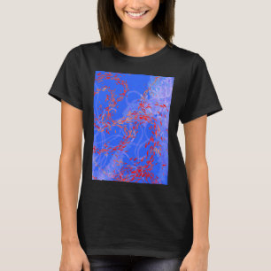 T-shirt Arabesque en Bleu avec des gelées transparentes et