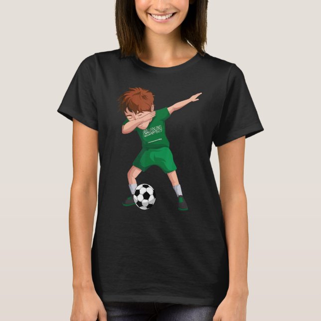 T-shirt Arabie Saoudite Dabbing Soccer Boy Arabie Saoudite (Devant)