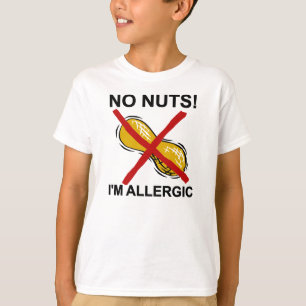 T-shirt Arachide NO Nuts Je suis Allergique