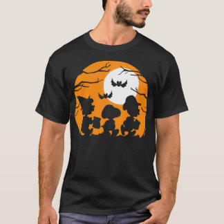 T-shirt Arachides Halloween Trick Ou traiter Silhouettes
