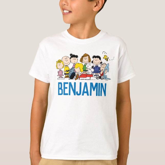 T-shirt Arachides personnalisées | Charlie Brown et Gang A (Devant)