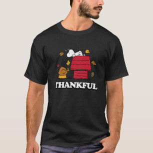 T-shirt Arachides Snoopy Grâces Turquie avec les feuilles 