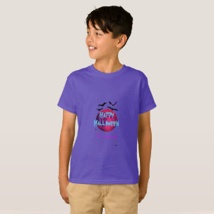T-shirt Araignée de chauve-souris bleu moderne Éffrayant H