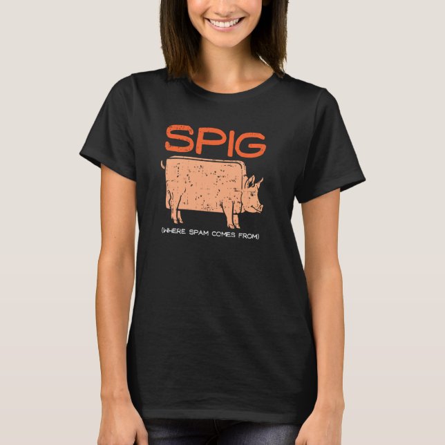 T-shirt Araignée où le spam vient de I Funny Pig Farmer Sp (Devant)
