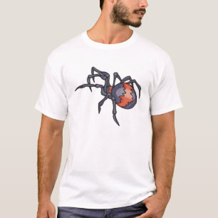 T-shirt Araignée rouge et noire