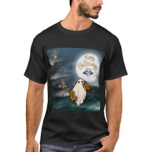 T-shirt Araignées de chaume fantôme d'Halloween