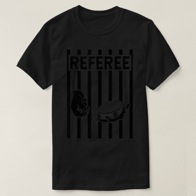 T-shirt Arbitre de hockey sur glace Puck (Design devant)