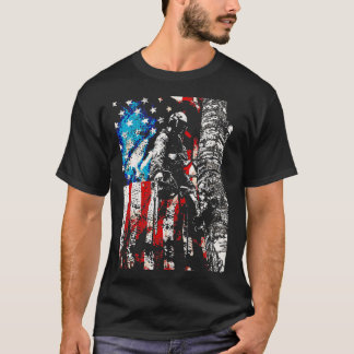 T-shirt Arboriste de Drapeau américain 