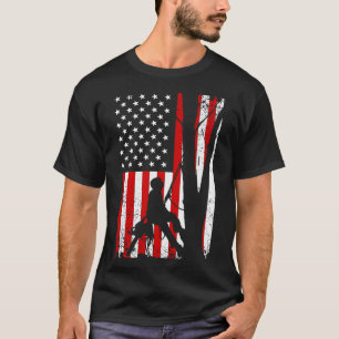 T-shirt Arboriste du drapeau américain pour l'arbre