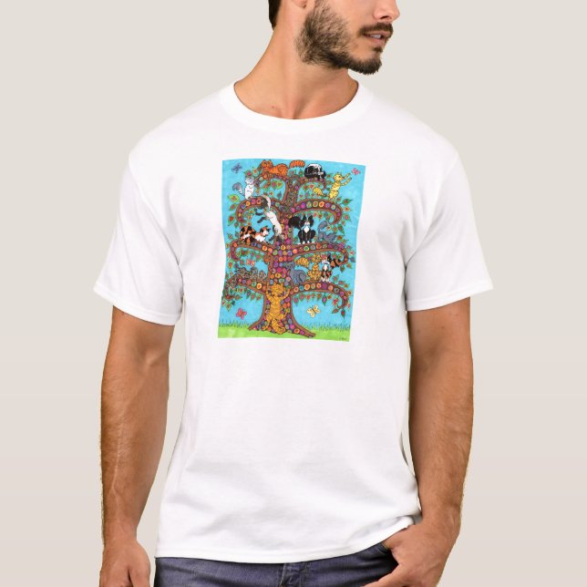 T-shirt Arbre à chat de vie 2 (Devant)