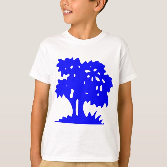 T-shirt Arbre à dessin - Bleu (Devant)