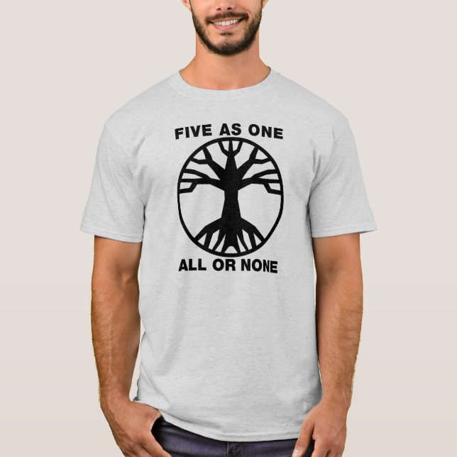 T-shirt Arbre bas (couleurs claires) (Devant)