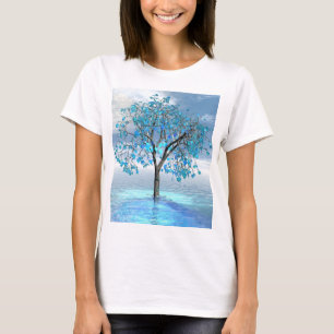 T-shirt Arbre bleu cristal