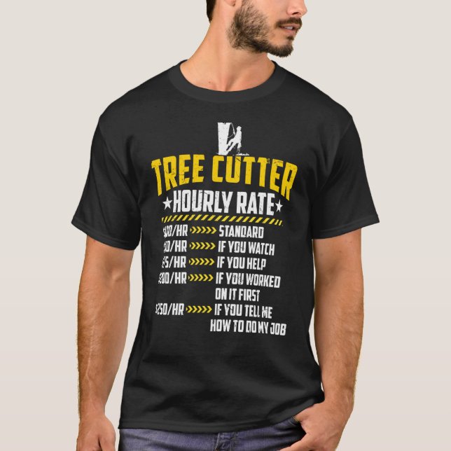 T-shirt Arbre coupe heure à taux amours amusant Lumberjack (Devant)