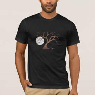 T-shirt Arbre d'aquarelle et chemise d'obscurité de lune