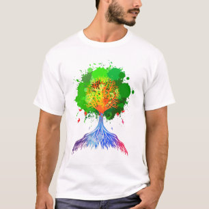 T-shirt Arbre d'arc-en-ciel de la vie