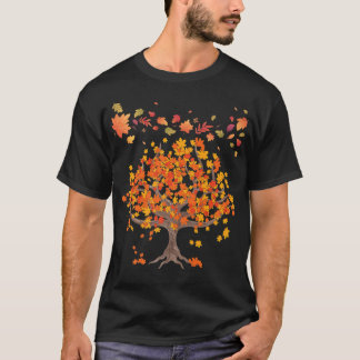 T-shirt Arbre d'automne Feuilles Forêt naturelle Automne