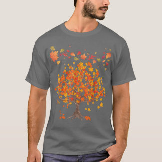 T-shirt Arbre d'automne Forêt naturelle Feuille Automne65