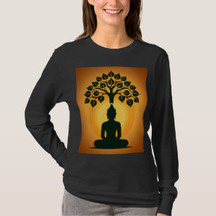 T-shirt Arbre de Bodhi Bouddha Méditation Art - Spirituel 