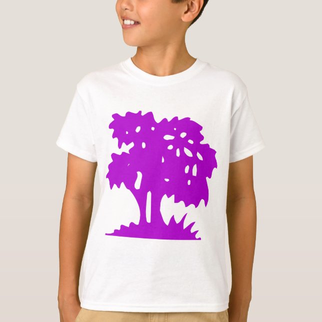 T-shirt Arbre de dessin - Violet (Devant)