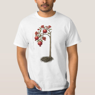 T-shirt Arbre de grenade artistique botanique T-S aquarell