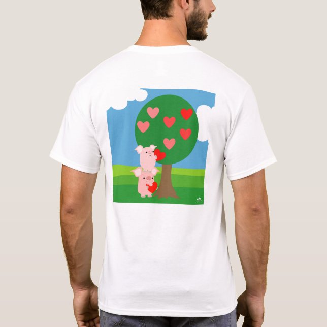T-shirt arbre de l'amour (dessin à l'arrière) (Dos)
