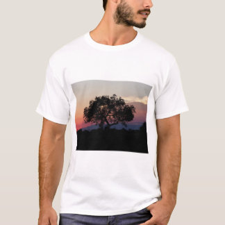 T-shirt Arbre de Marula d'Africain au coucher du soleil