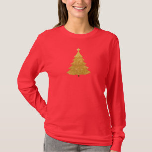 T-shirt Arbre de Noël aux ampoules rouges