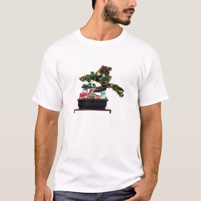 T-shirt Arbre de Noël Bonsai (Devant)