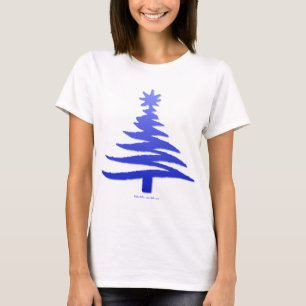 T-shirt Arbre de Noël Cobalt bleu
