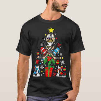 T-shirt Arbre de Noël de hockey sur glace TTA