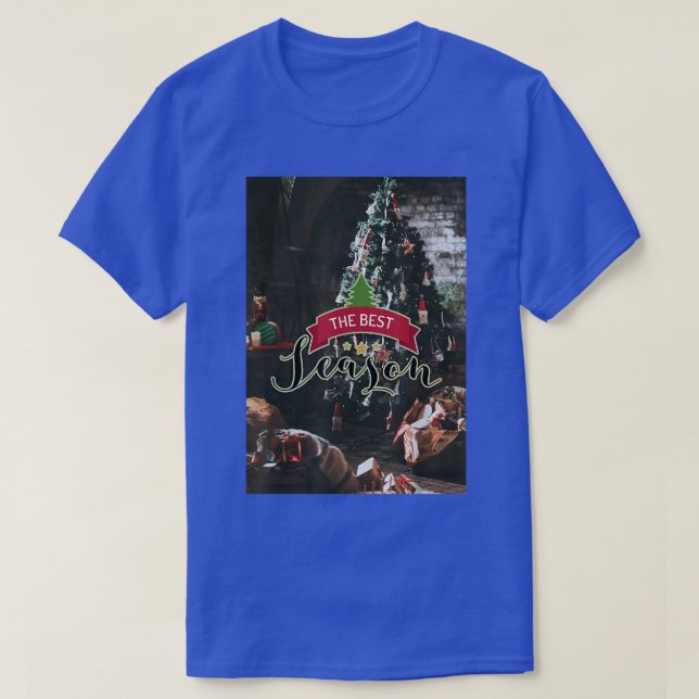 T-shirt Arbre de Noël de la meilleure saison chaud et conf (Design devant)