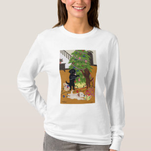 T-shirt Arbre de Noël de labrador retriever