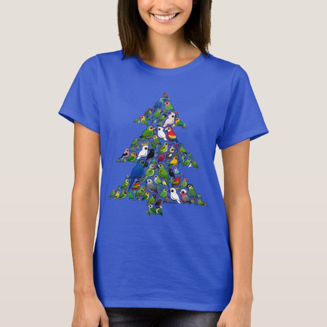 T-shirt Arbre de Noël de perroquet (Devant)