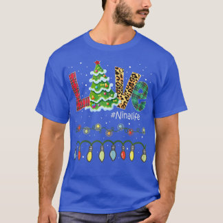 T-shirt Arbre de Noël des femmes Amour Grand-mère Nina Vie